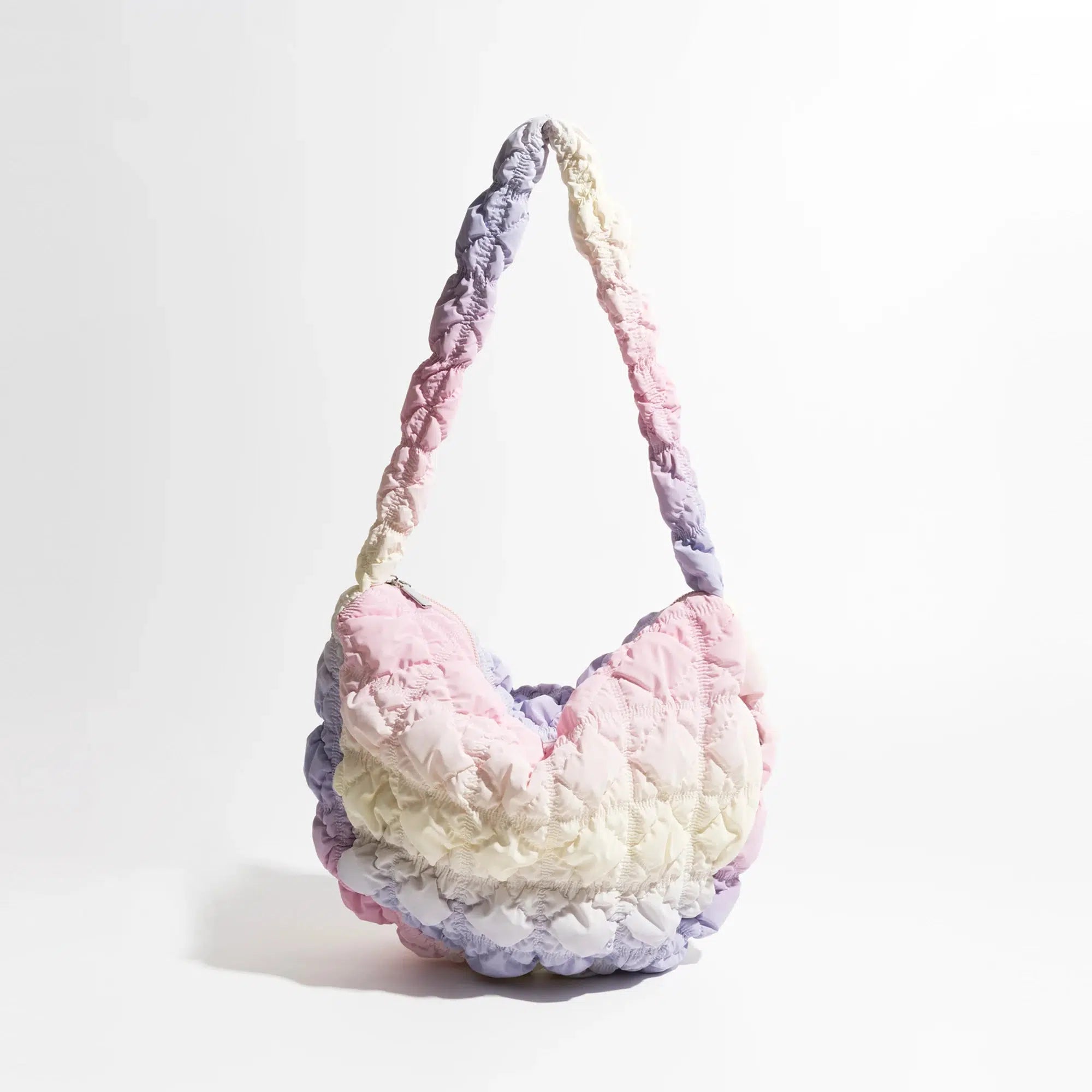 Soft Girl Aesthetic Rainbow Quilted Bag for Trendy Outfits