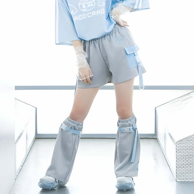 Soft Girl Cloud Wings Leg Warmers for Aesthetic Outfits & Cozy Style