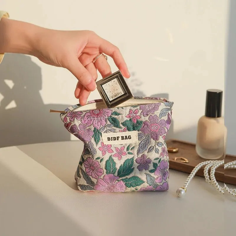 Soft Girl Floral Mini Makeup Bag - Aesthetic Accessories for Every Style