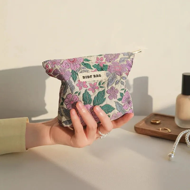 Soft Girl Floral Mini Makeup Bag - Aesthetic Accessories for Every Style