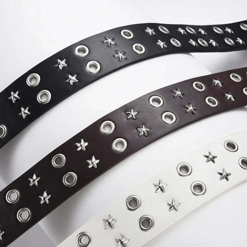 Star Studded Chain Belt for Grunge Style & Aesthetic Outfits