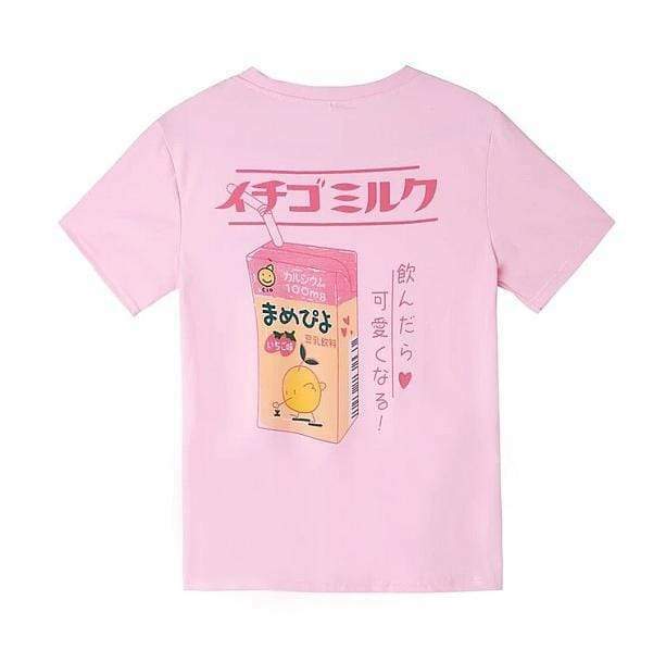 Strawberry Milk Box Tee - Grunge Style Clothing & Aesthetic Outfit Essential