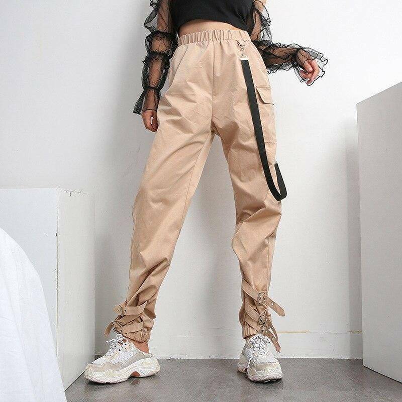 Trendy Grunge Style High Waisted Pants - Aesthetic Soft Girl Look