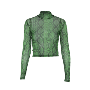 Trendy Snake Skin Top: Grunge Style Clothing for Aesthetic Outfits