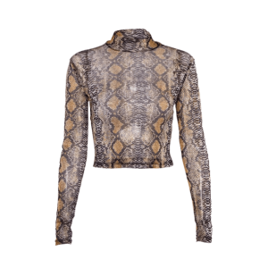 Trendy Snake Skin Top: Grunge Style Clothing for Aesthetic Outfits