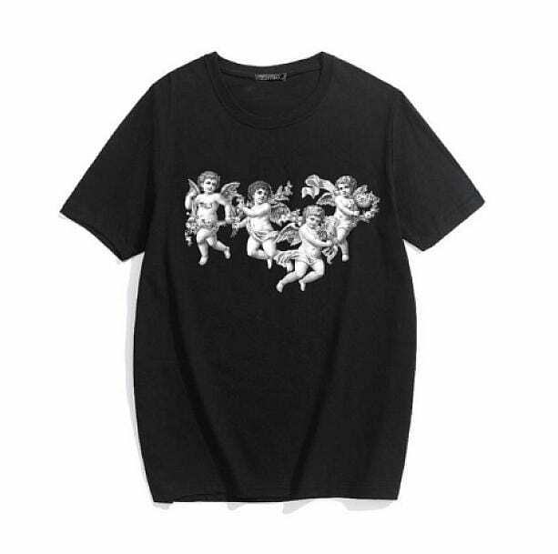 Vintage Angel T-Shirt: Grunge Style Clothing for Aesthetic Outfits