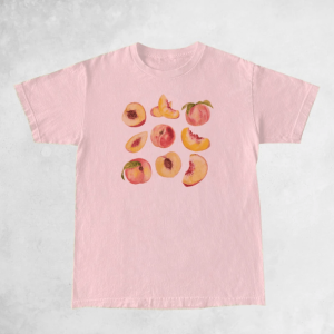 Vintage Peaches Grunge Style T-Shirt - Aesthetic Soft Girl Outfit