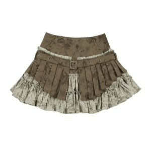 Woodland Mini Skirt: Grunge Style Clothing for Aesthetic Outfits