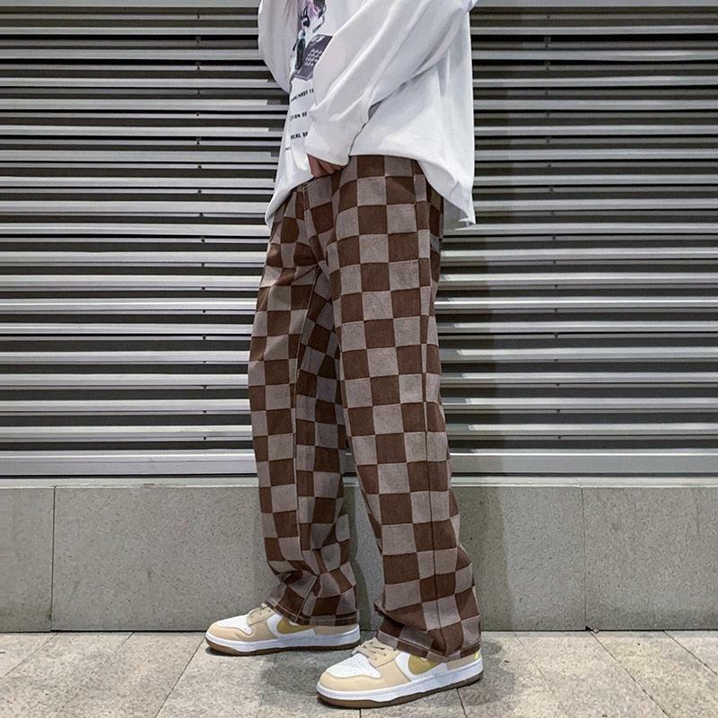 Y2K Checkered Pants: Grunge Style Clothing for Aesthetic Outfits