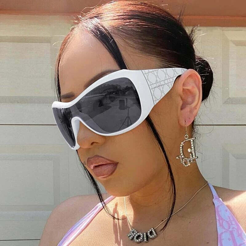 Y2K Oversized Shield Sunglasses for Grunge, Aesthetic, and Soft Styles