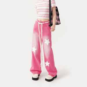 Y2K Pink Blush Denim Set: Cropped Sweater Vest & Aesthetic Outfit